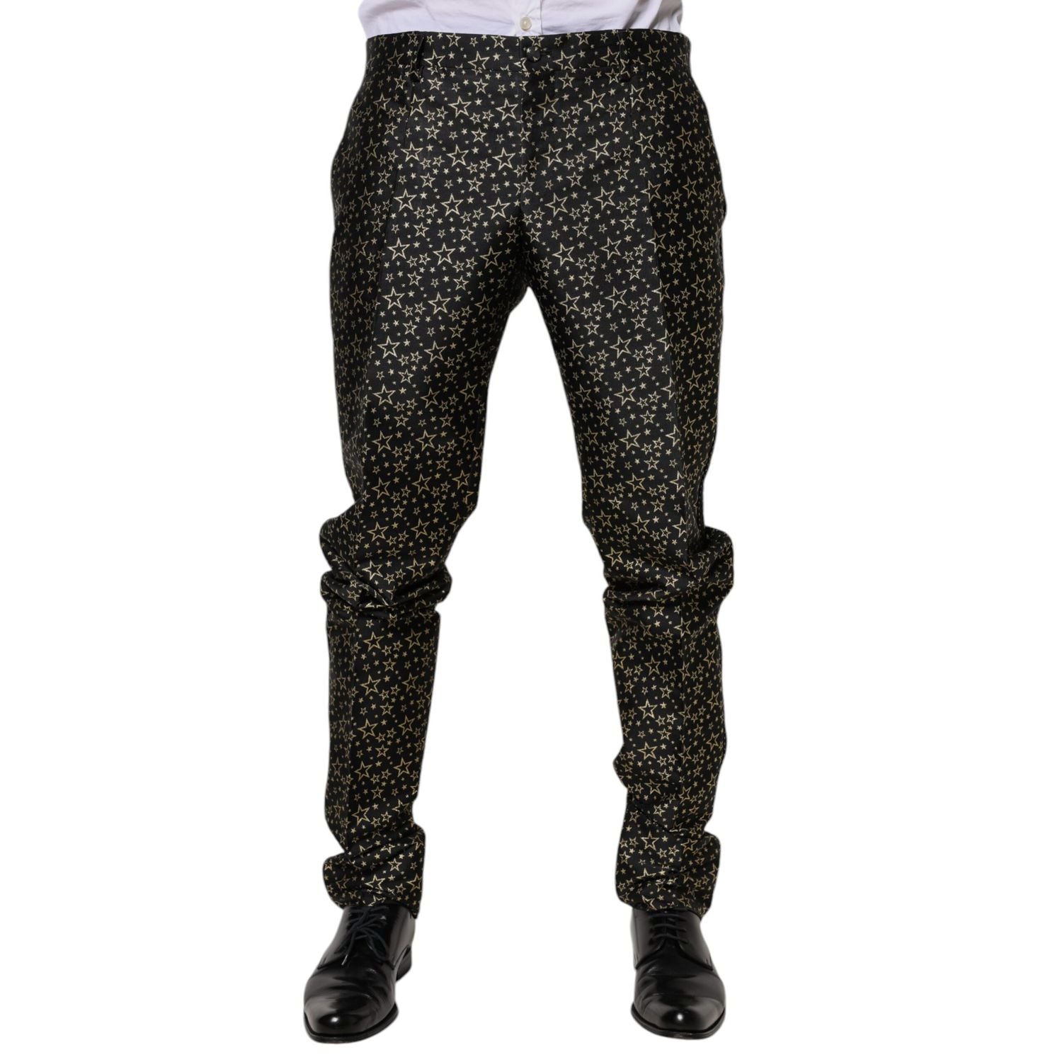 Dolce & Gabbana Black Stars Jacquard SICILIA 2 Piece Suit