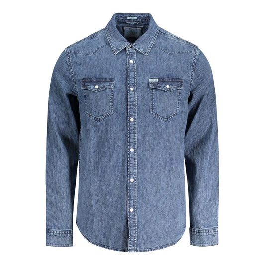 Guess Jeans Blue Cotton Shirt