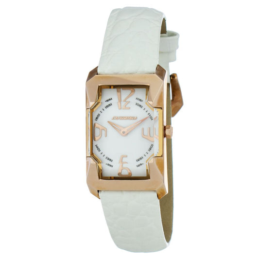 Chronotech White Leather Dress Watch Chronotech