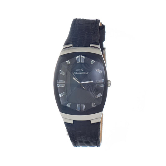 Chronotech Black Leather Dress Watch Chronotech