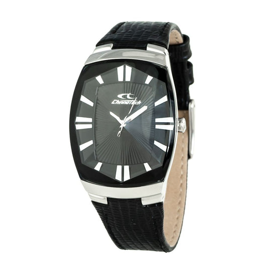 Chronotech Black Leather Dress Watch Chronotech