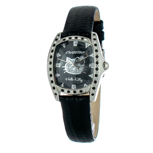 Chronotech Black Leather Dress Watch Chronotech