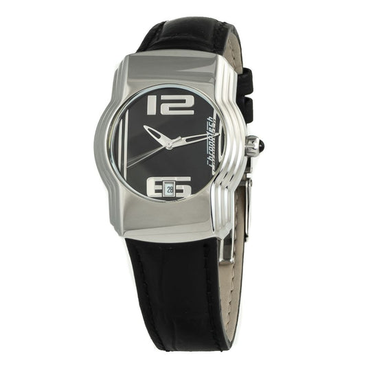 Chronotech Black Leather Dress Watch Chronotech
