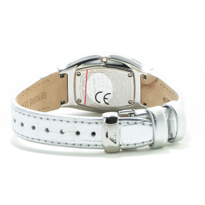 Chronotech Silver Leather Dress Watch