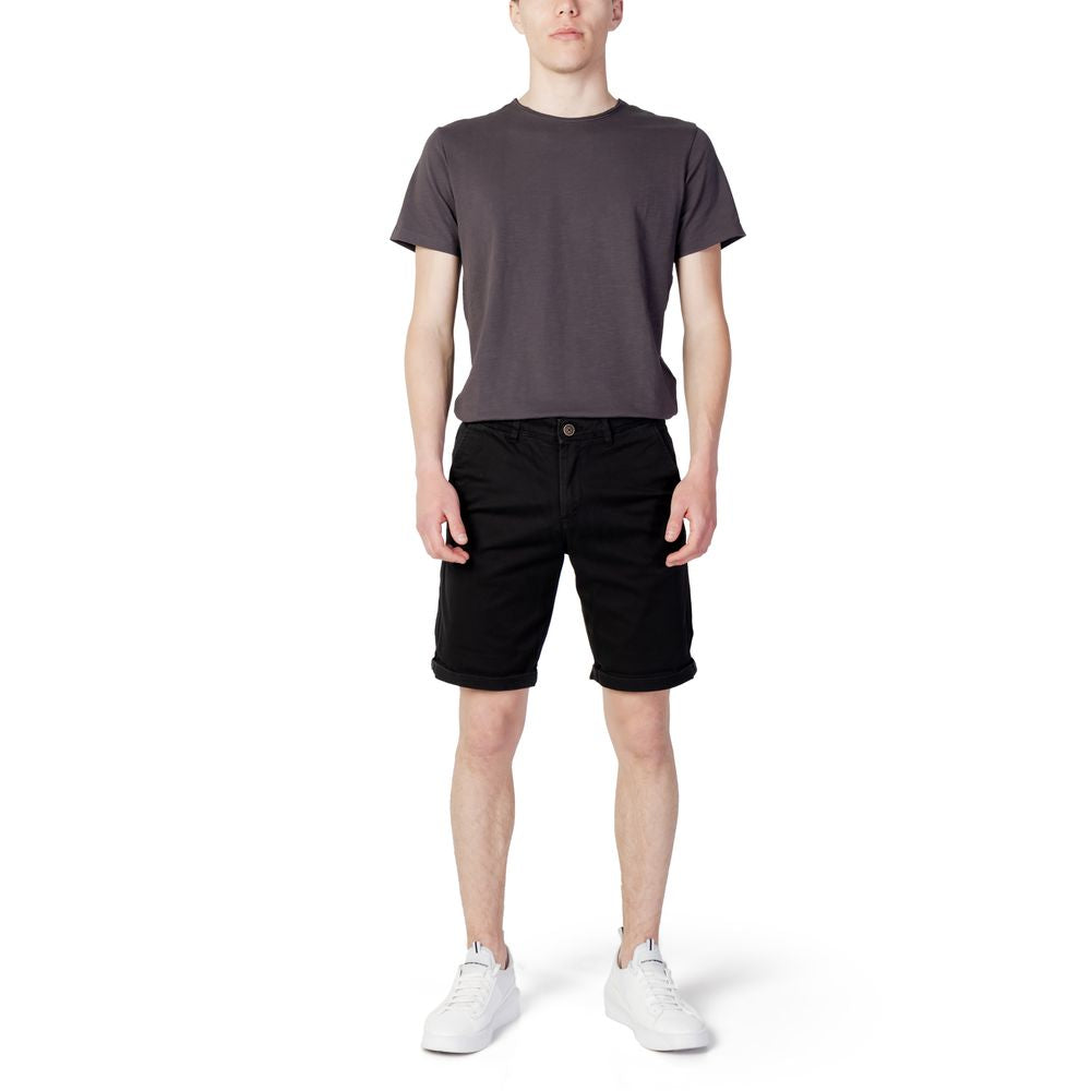Jack Jones Black Cotton Shorts Jack Jones