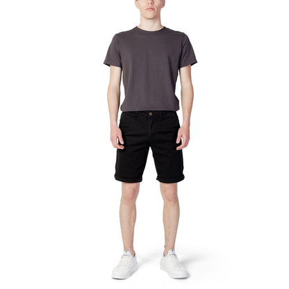 Jack Jones Black Cotton Shorts Jack Jones