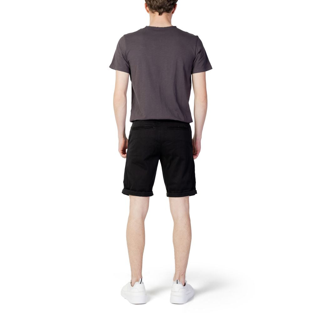 Jack Jones Black Cotton Shorts Jack Jones