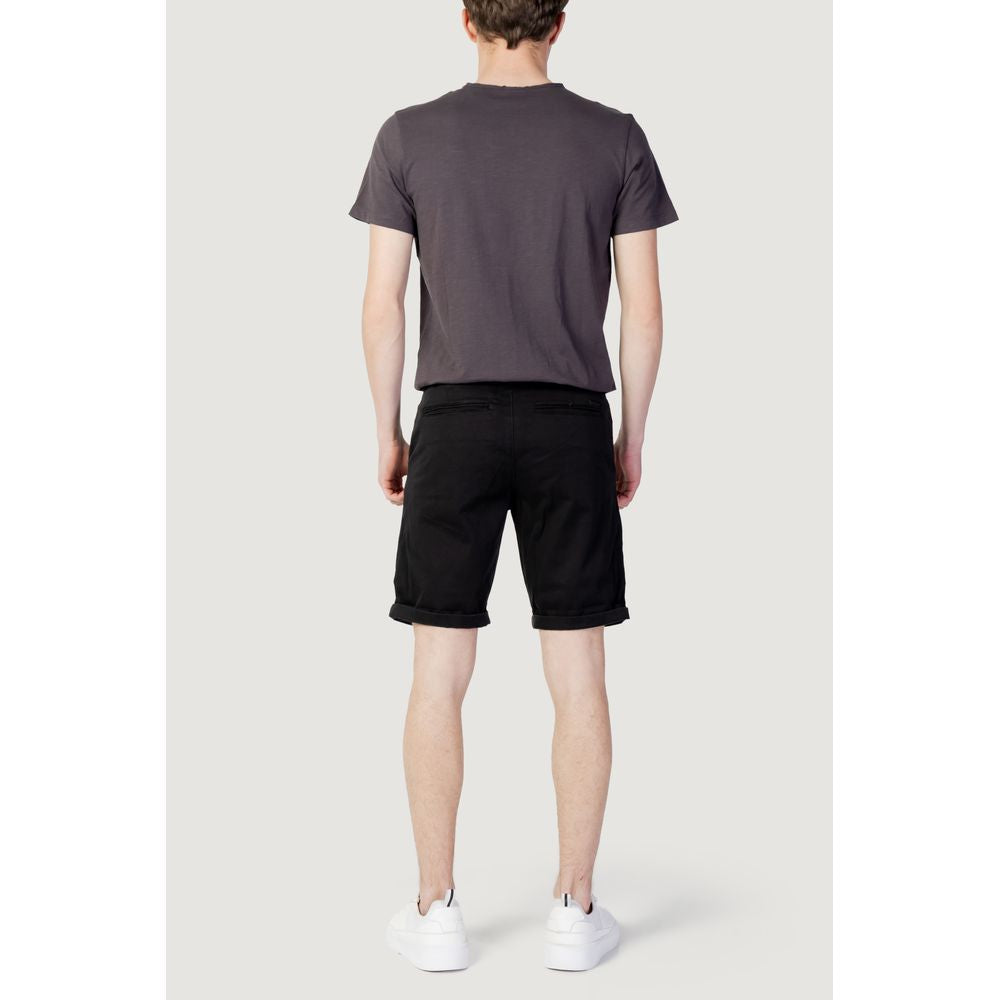 Jack Jones Black Cotton Shorts Jack Jones