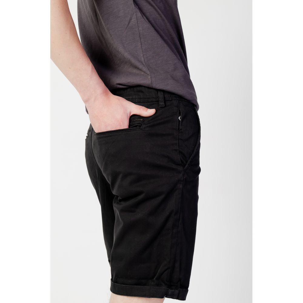 Jack Jones Black Cotton Shorts Jack Jones