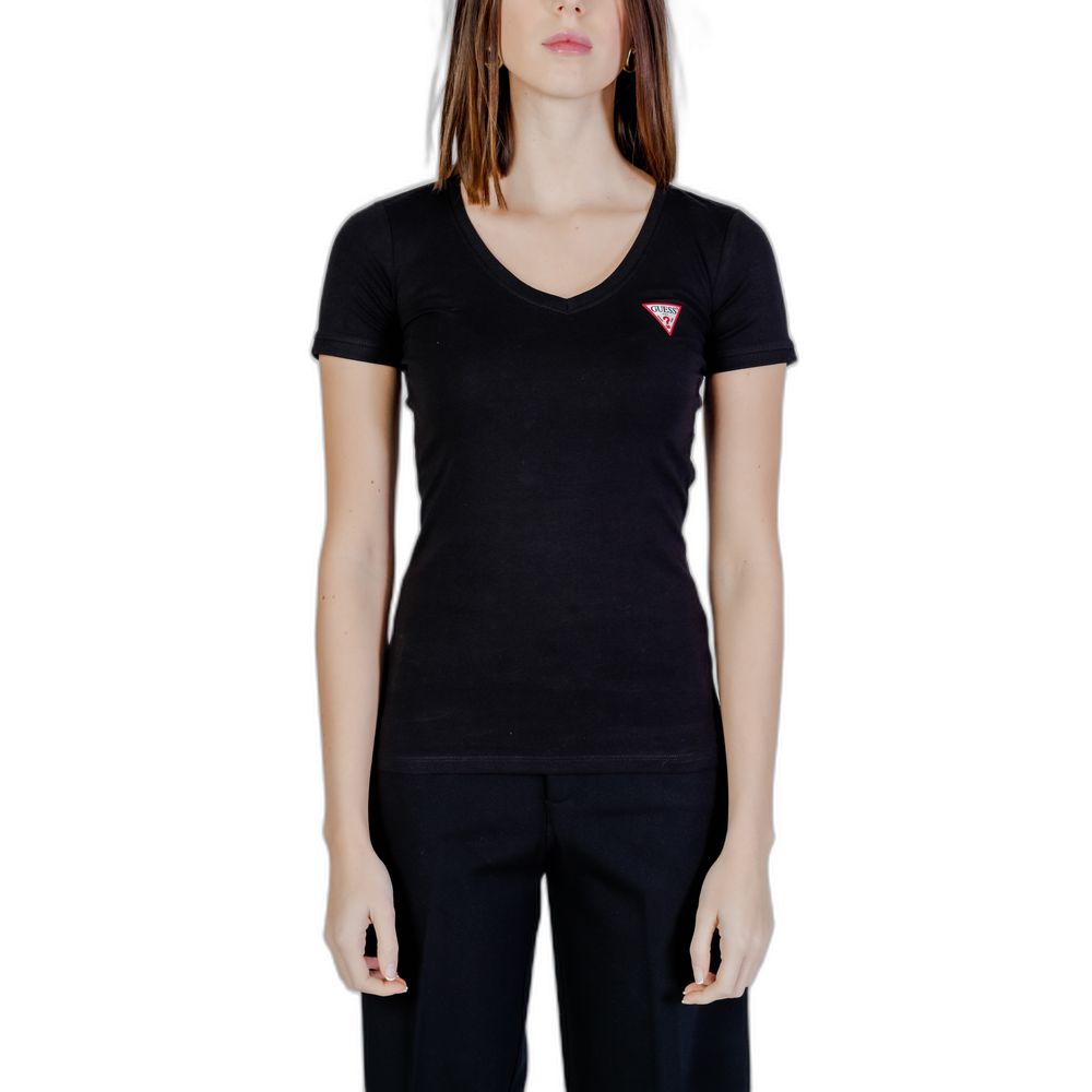 Guess Black Cotton T-Shirt