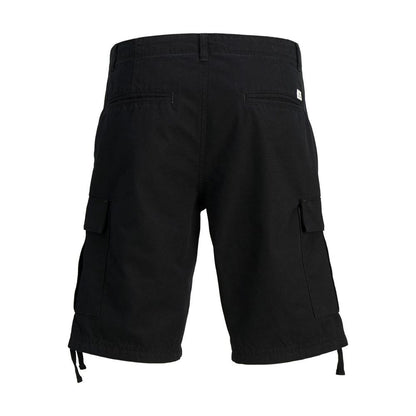 Jack Jones Black Cotton Bermuda Shorts Jack Jones