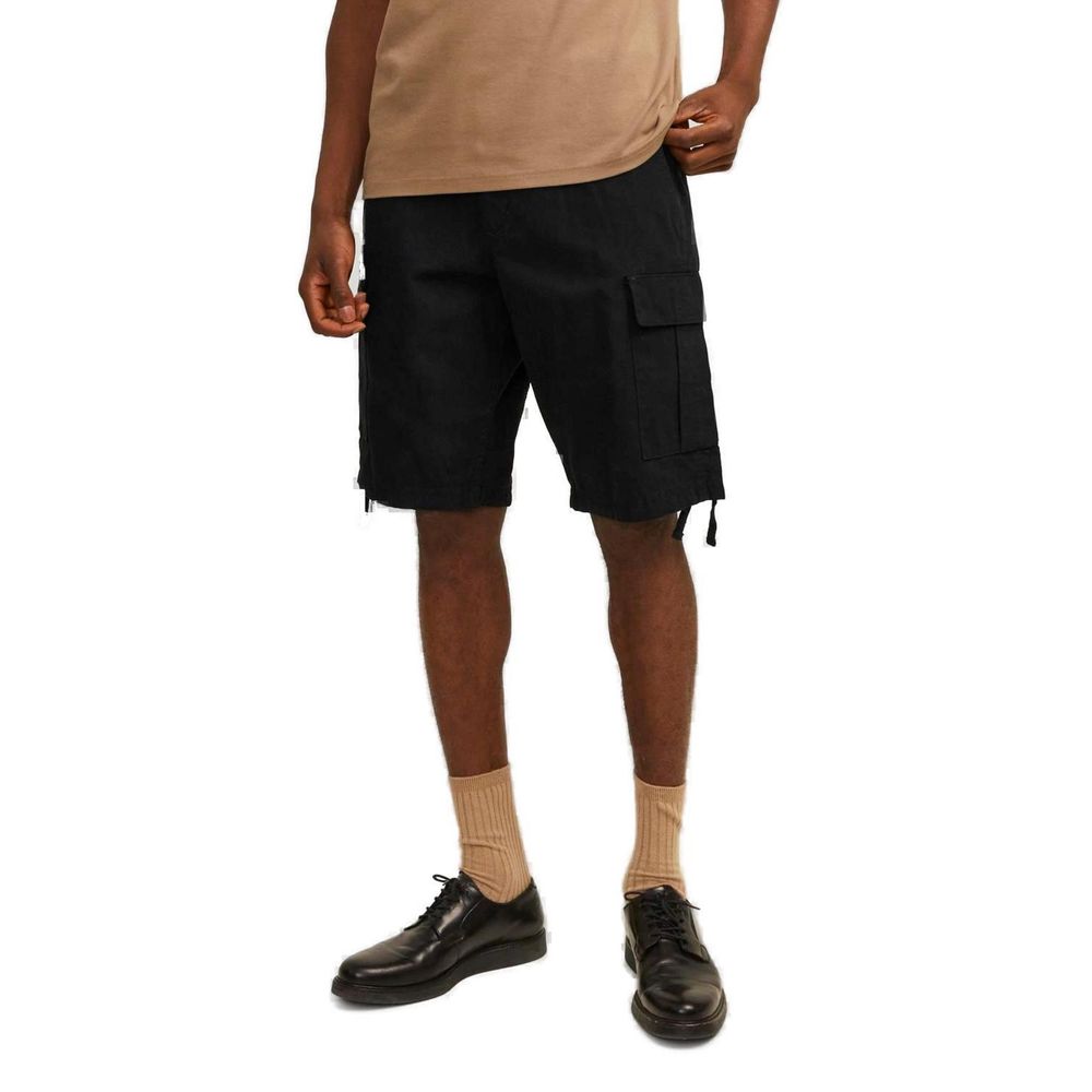Jack Jones Black Cotton Bermuda Shorts Jack Jones