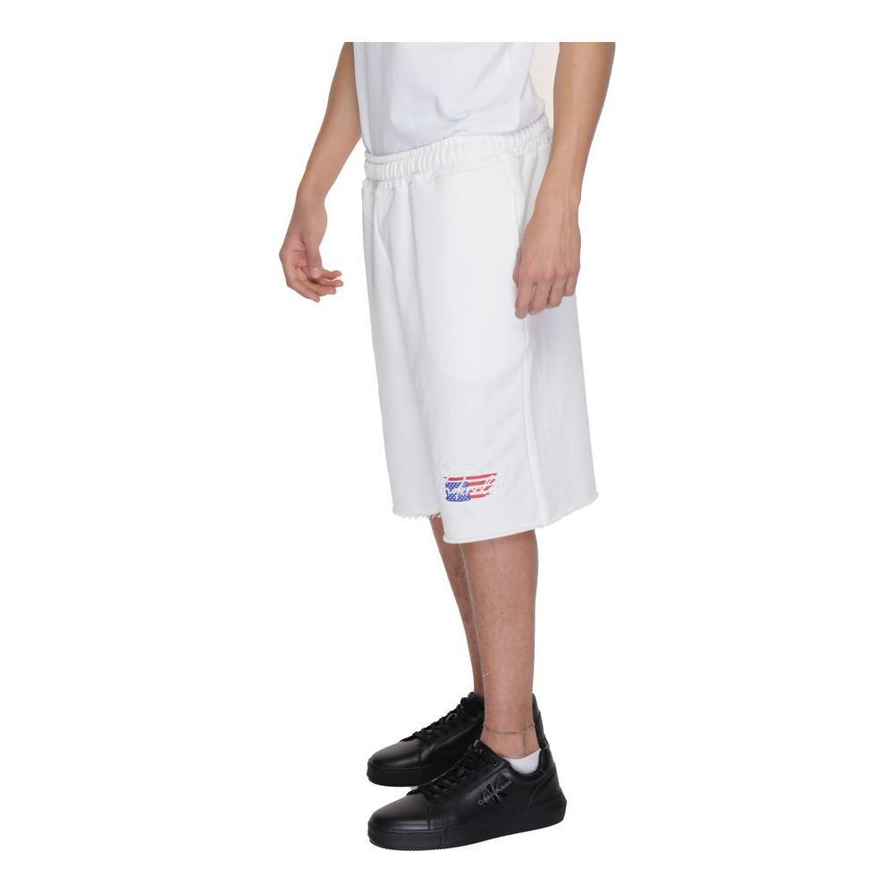 Underclub White Cotton Bermuda Shorts