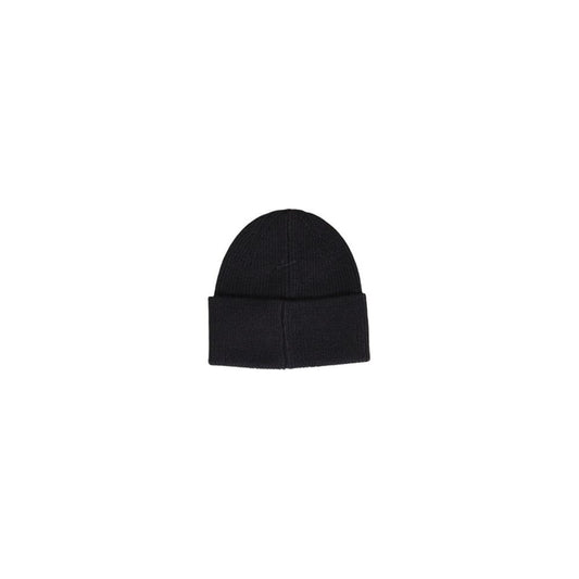 Antony Morato black wool hat, men's fall/winter collection, made from 50% wool and 50% polyamide.