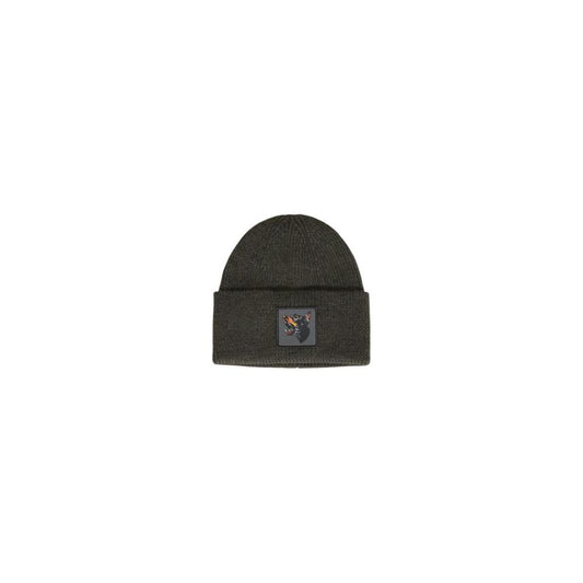 Antony Morato green wool hat for men, fall/winter collection, 50% wool and 50% polyamide blend, stylish and warm accessory.