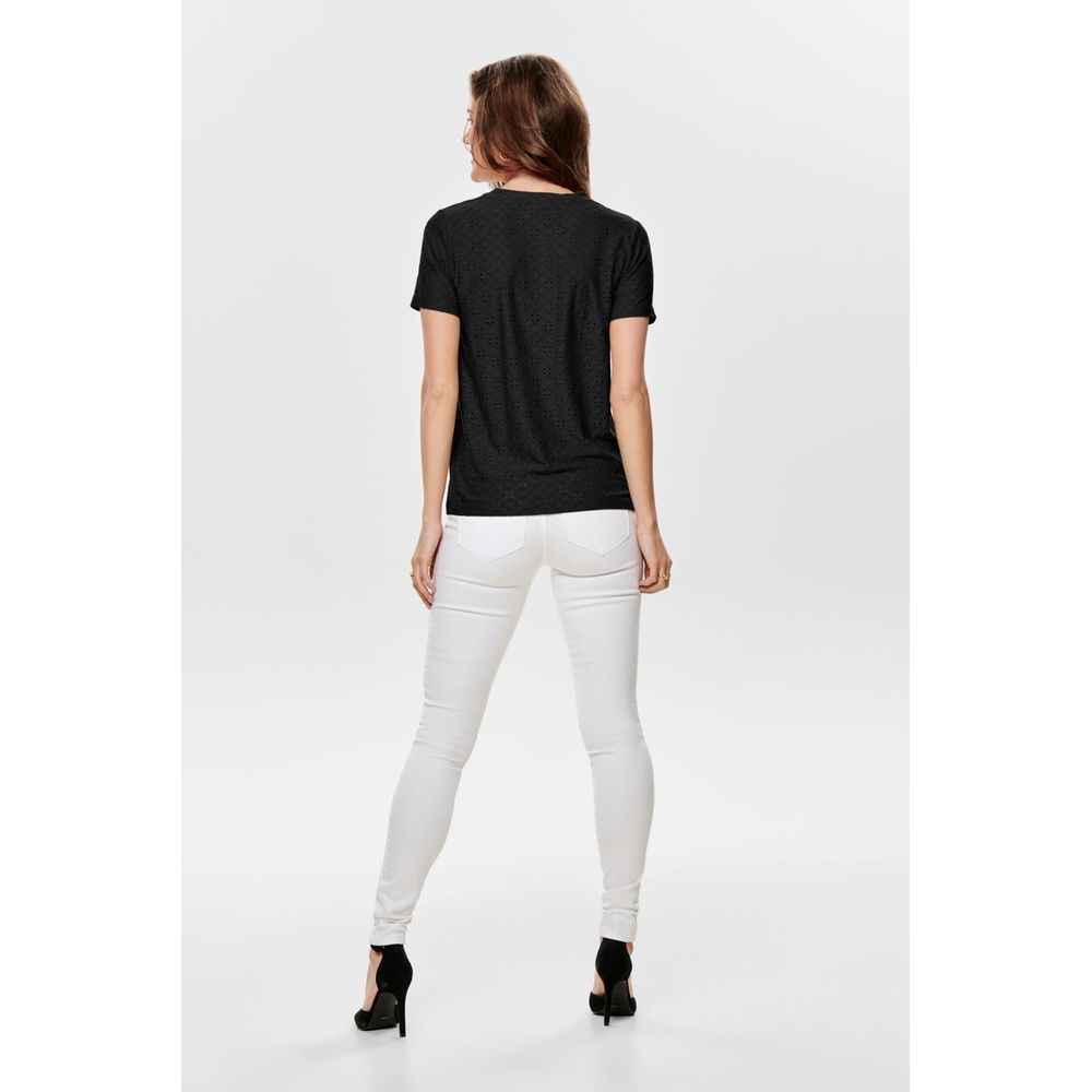 Jacqueline De Yong Black Polyester Tops & T-Shirt Jacqueline De Yong