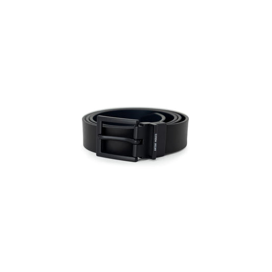 Antony Morato men's black leather belt, autumn/winter collection, 100% leather, dimensions 122x4x0.4 cm, stylish and durable.