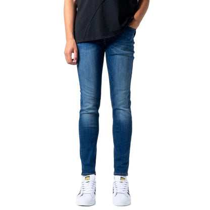 Jack Jones Blue Cotton Skinny Jeans