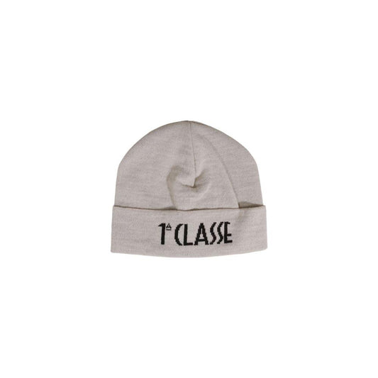 Alviero Martini Prima Classe cream wool hat, women's fall/winter collection, 50% wool, 50% polyacrylic, stylish and warm.