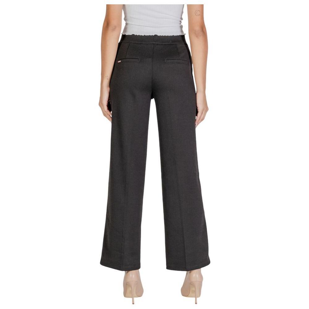 Street One Black Polyester Casual Pants Street One
