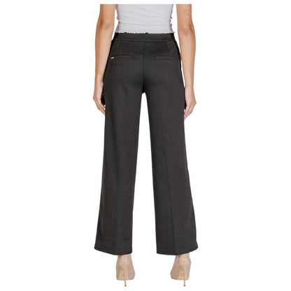 Street One Black Polyester Casual Pants Street One
