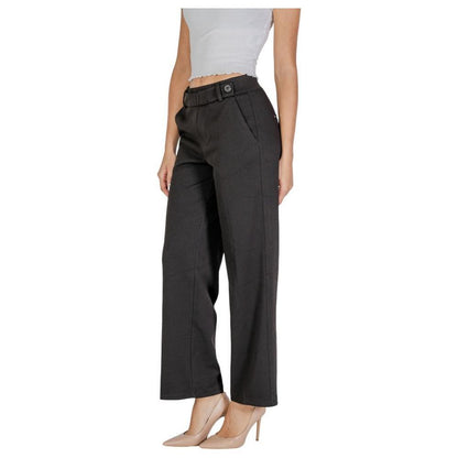 Street One Black Polyester Casual Pants Street One