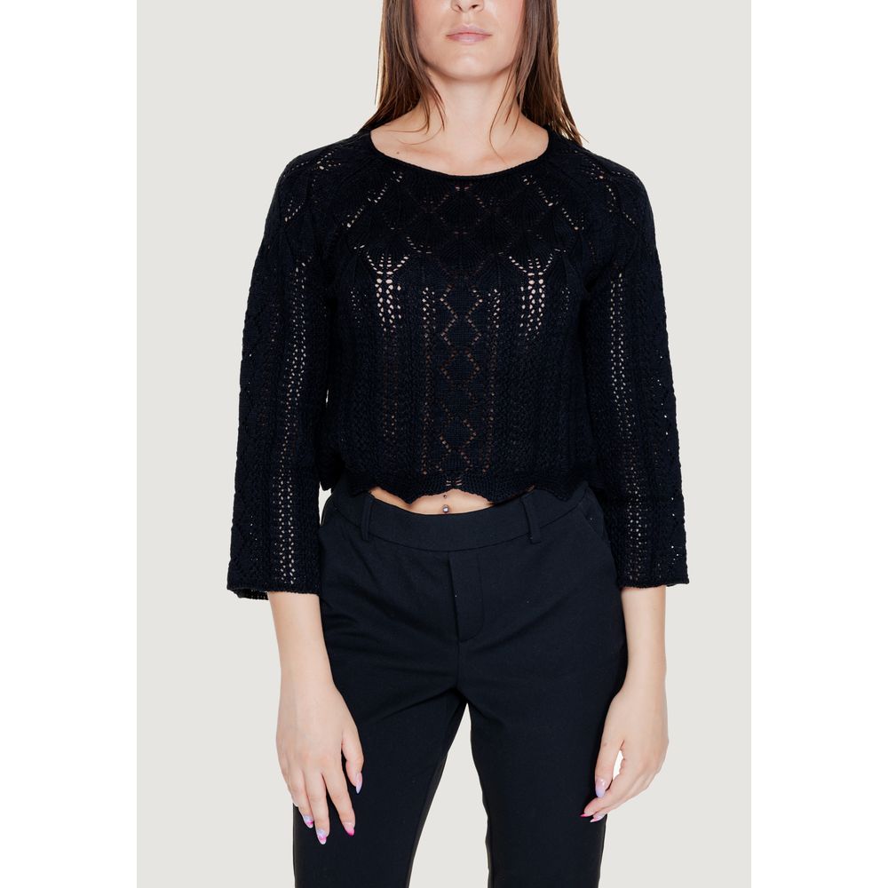 Vero Moda Black Cotton Sweatshirt