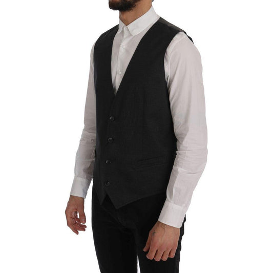 Dolce & Gabbana Elegant Gray Waistcoat Vest Dolce & Gabbana