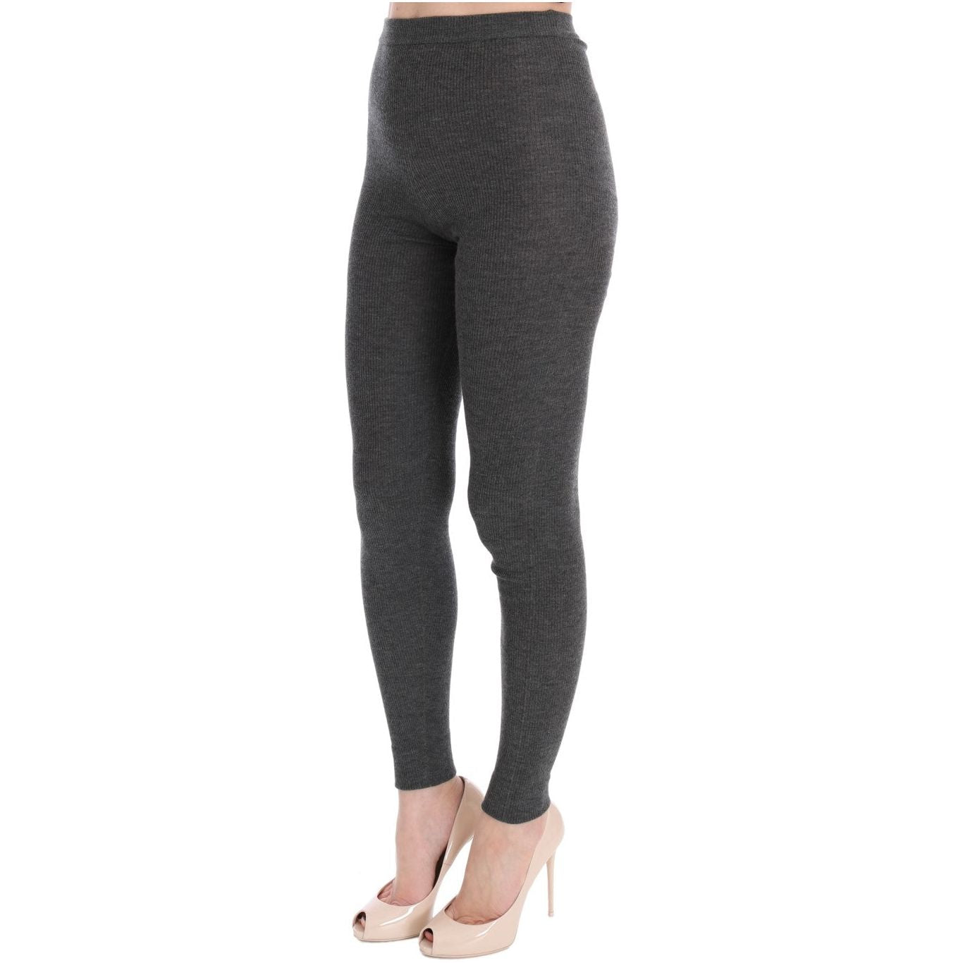 Dolce & Gabbana Gray Cashmere Stretch Tights