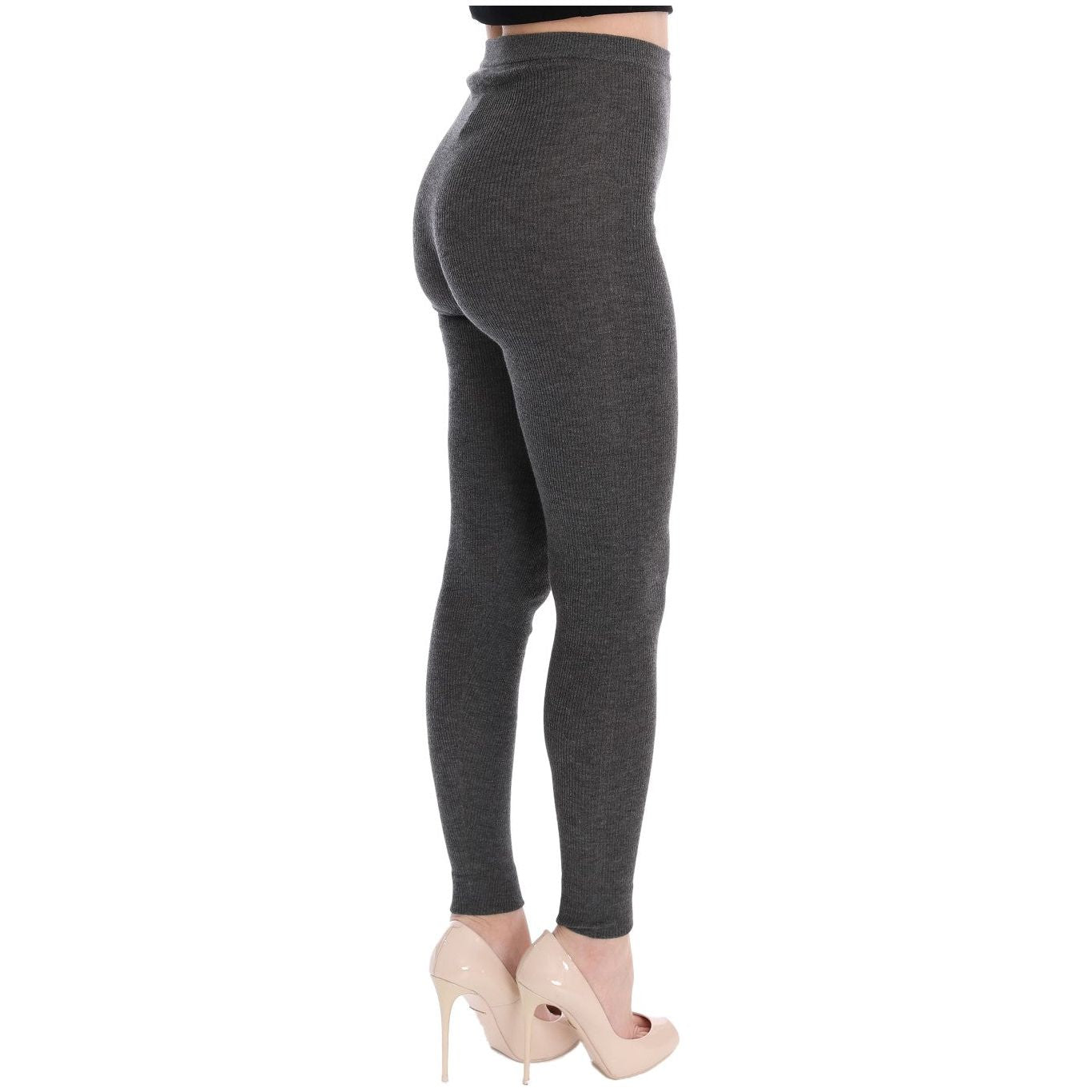 Dolce & Gabbana Gray Cashmere Stretch Tights