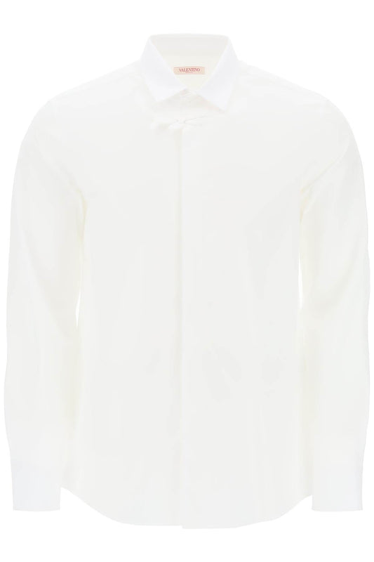 Valentino Garavani poplin shirt with flower patch detail Shirts Valentino Garavani