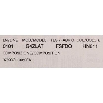 Dolce & Gabbana Black Tree Cotton Stretch Pants Jeans & Pants