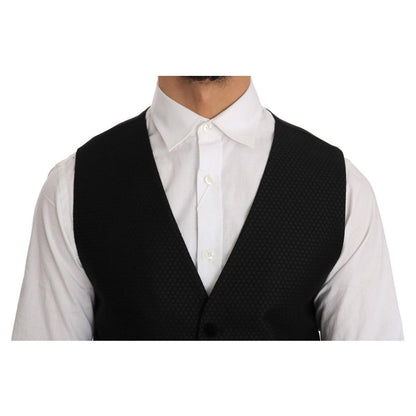 Dolce & Gabbana Black Polka Dot Pattern Vest Dolce & Gabbana
