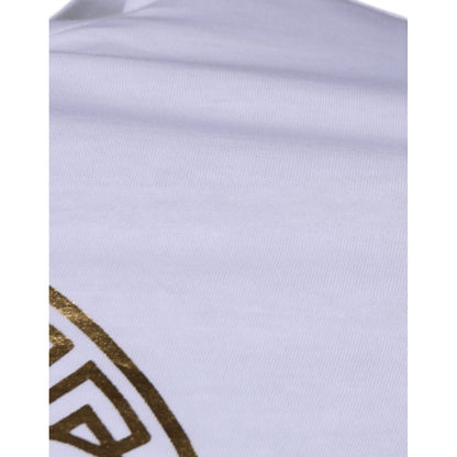 Versace White Medusa Print Cotton Crew Neck T-shirt