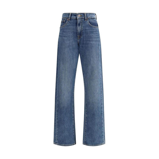 7FOR Jasper Jeans with straight fit, five-pocket design, button-and-zip closure, and iconic leather patch detail on the back.