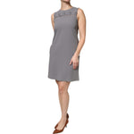 Emporio Armani Gray Round Neck Sleeveless A-line Mini Dress DR281344-40