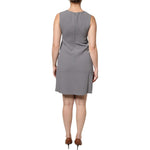 Emporio Armani Gray Round Neck Sleeveless A-line Mini Dress DR281344-40