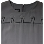 Emporio Armani Gray Round Neck Sleeveless A-line Mini Dress DR281344-40
