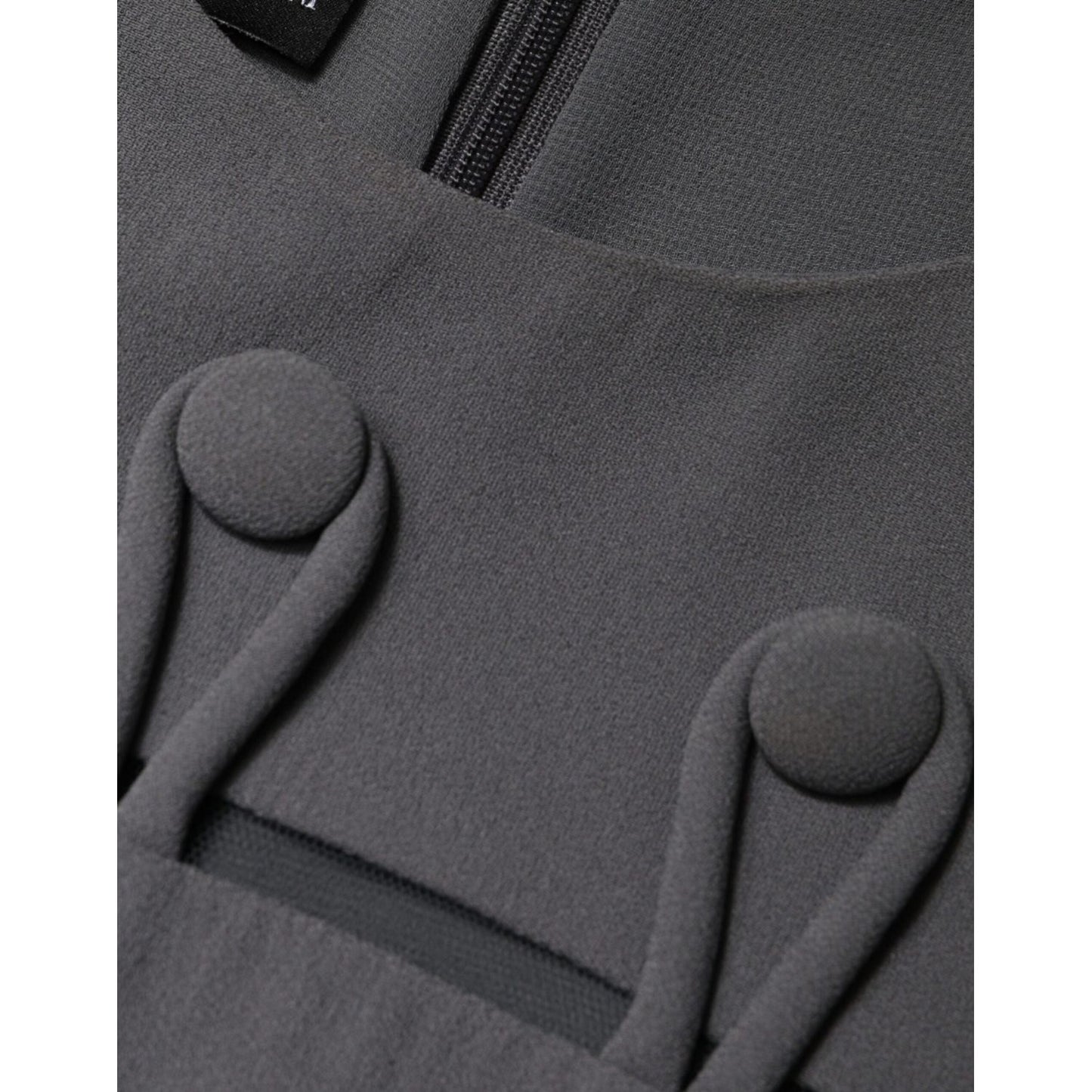 Emporio Armani Gray Round Neck Sleeveless A-line Mini Dress DR281344-40