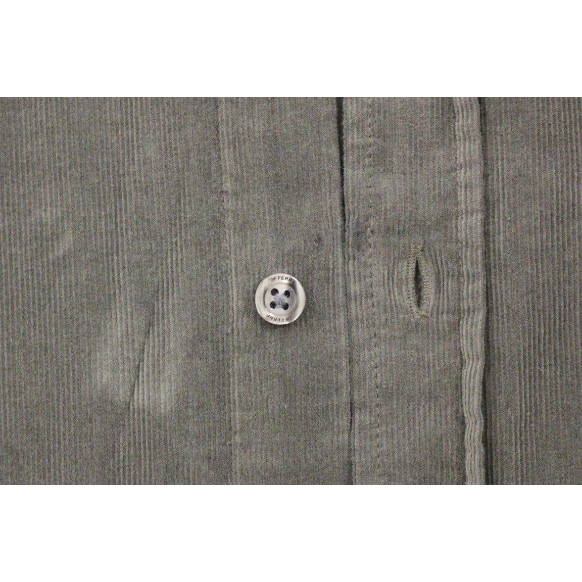 GF Ferre Green Button Front Cotton Casual Shirt