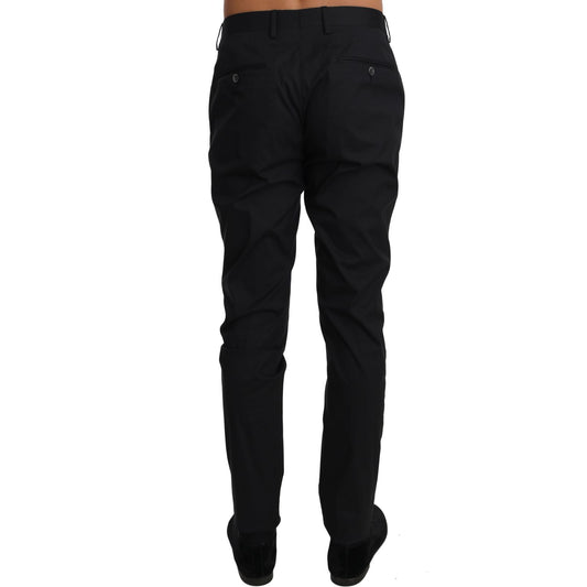 Dolce & Gabbana Elegant Black Formal Wool-Blend Trousers Jeans & Pants Dolce & Gabbana