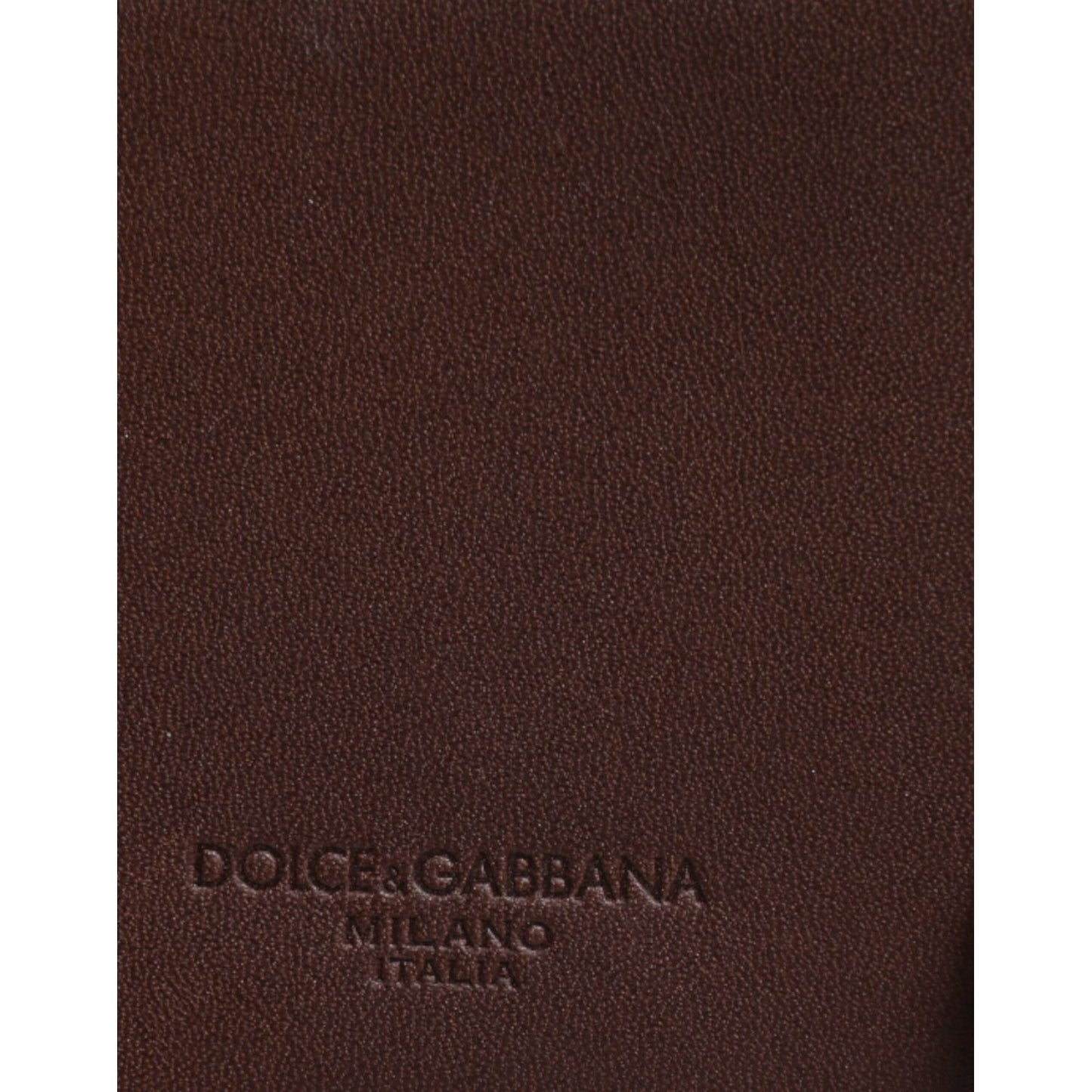 Dolce & Gabbana Brown Leather Zip Logo Keyring Coin Purse Keyring Wallet Dolce & Gabbana