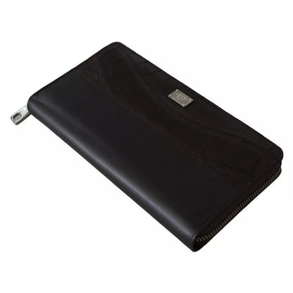Dolce & Gabbana Brown Exotic Leather Zip Around Continental Clutch Wallet Dolce & Gabbana