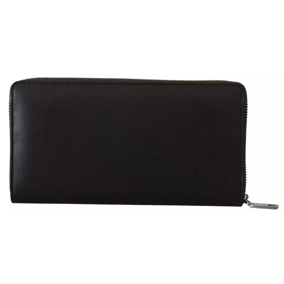 Dolce & Gabbana Brown Exotic Leather Zip Around Continental Clutch Wallet Dolce & Gabbana