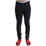 Dolce & Gabbana Gray Running Denim Stretch Logo Skinny Jeans PAN72284-44