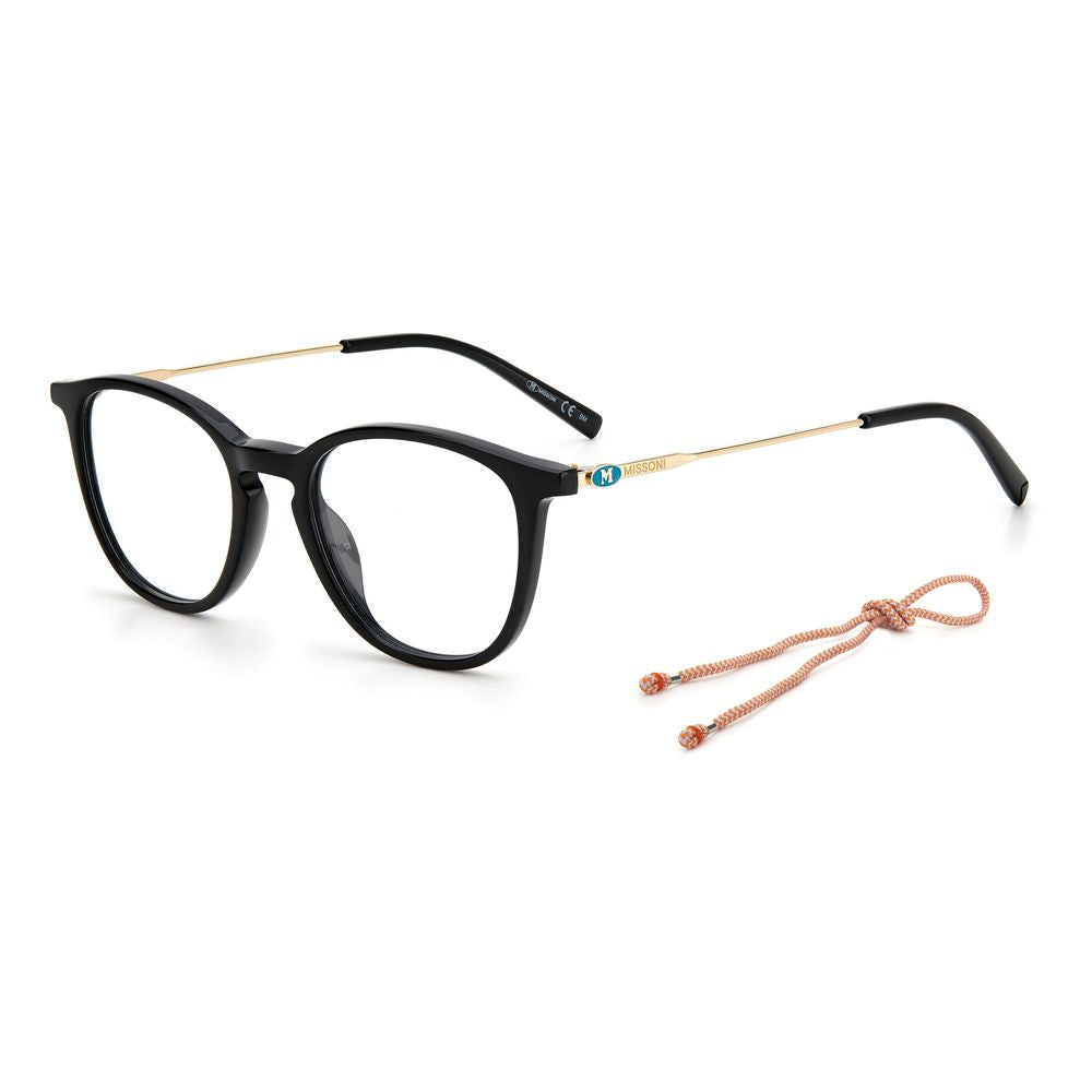 M Missoni Black Acetate Glasses (Frames) M Missoni