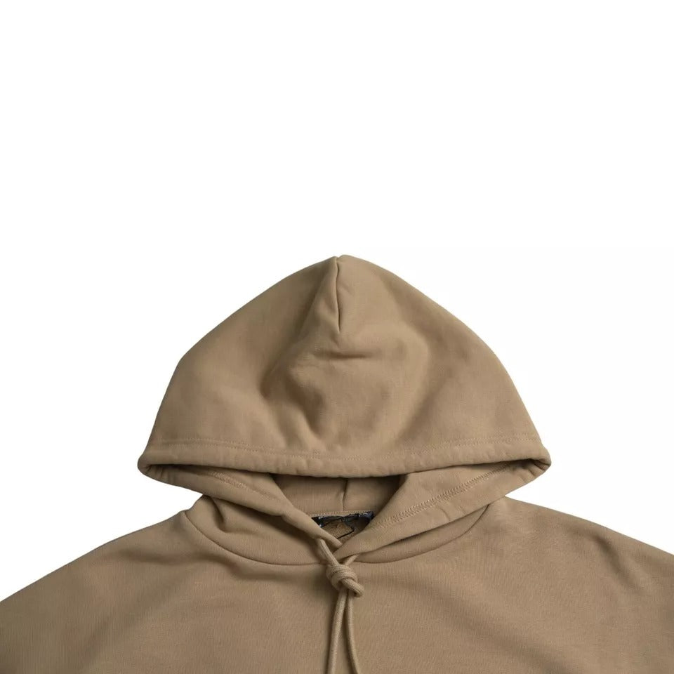 Balenciaga Brown Cotton Symbolic Molleton Bouclette Hooded Sweater Balenciaga