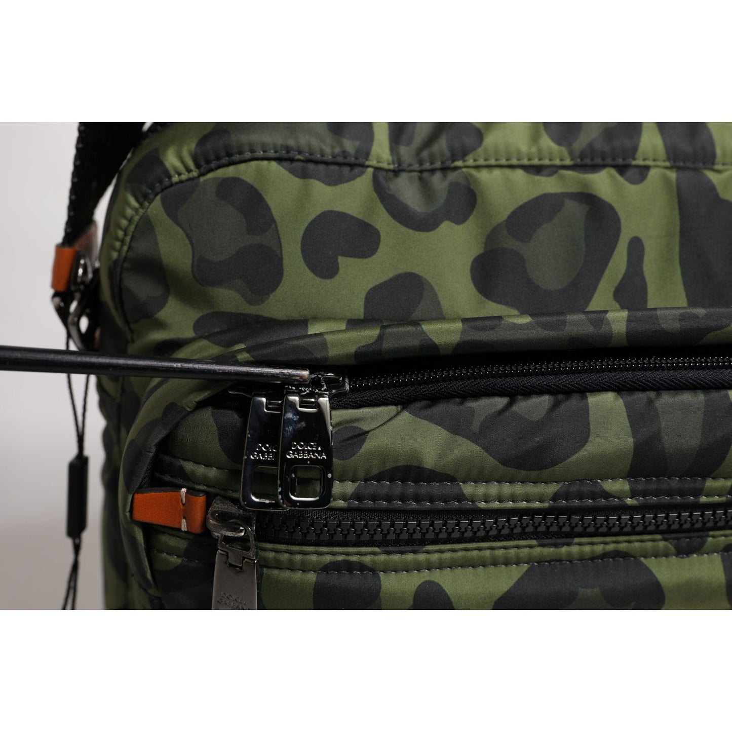 Dolce & Gabbana Green Polyester Leopard Print Shell Messenger Bag Dolce & Gabbana