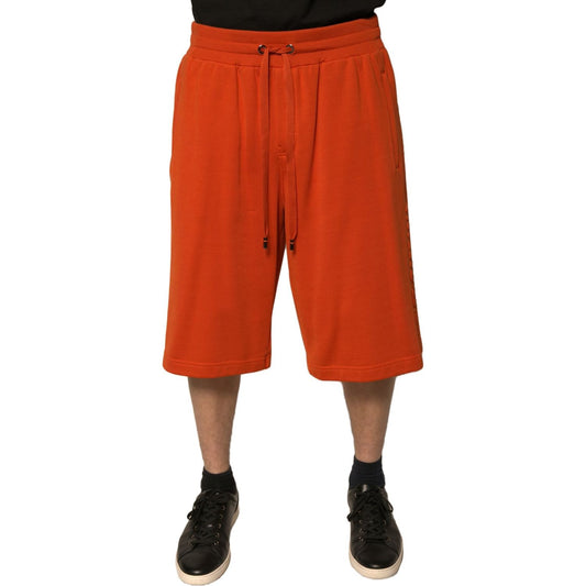 Dolce & Gabbana Orange Cotton Blend Men Bermuda Shorts PAN75651-54