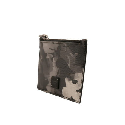 Dolce & Gabbana Multicolor Camouflage Logo Plaque Coin Purse Wallet Dolce & Gabbana